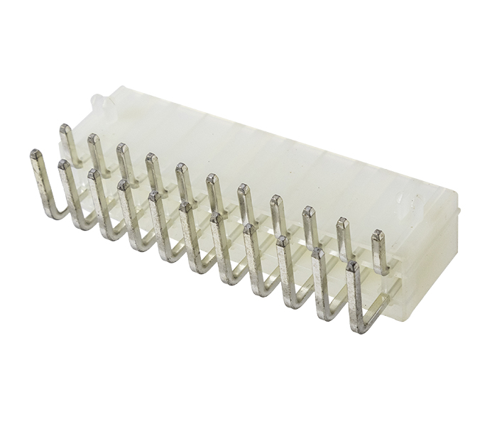 Conector Modular Miniatura - Macho - 22 Vias - 90 Graus com Travas - Passo 4,20mm 