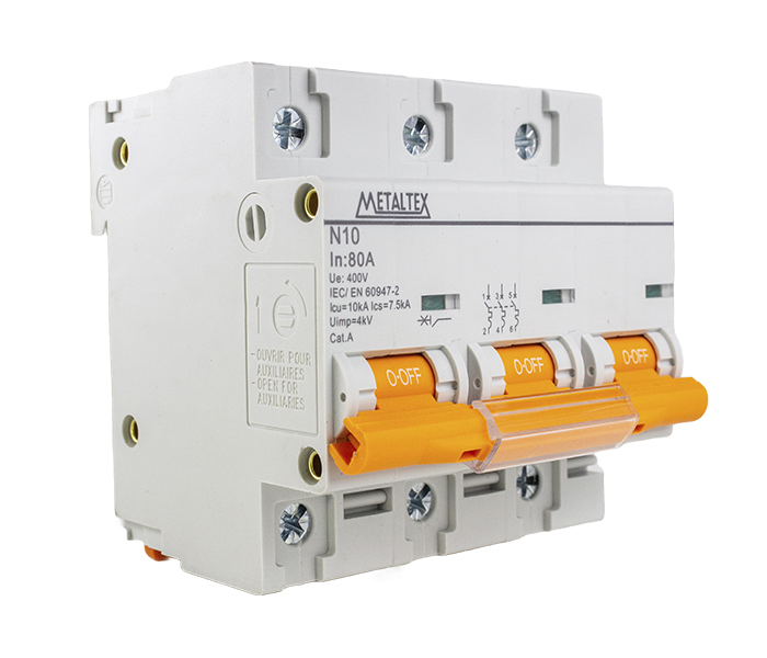 Minidisjuntor Tripolar 10kA - 80A