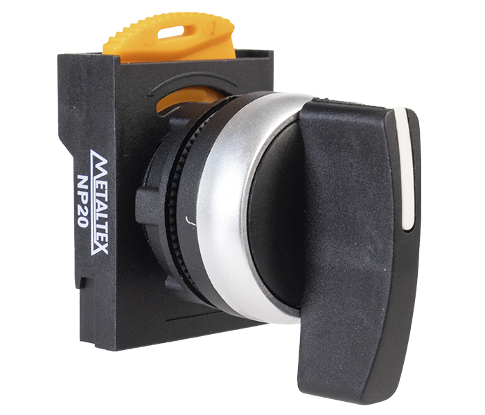 Chave Seletora Plástico Knob Longo 22mm 2 Posições Fixas