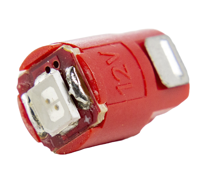 Lâmpada LED para Botões P16 - 12VCA/VCC - Vermelho