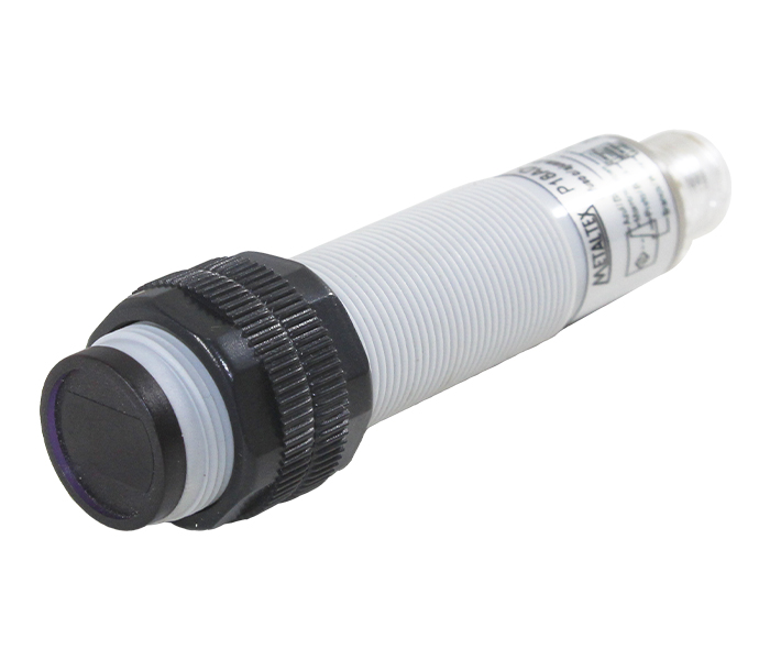Sensor Fotoelétrico Difuso NPN 20cm - 10/30VCC - NA+ NF - Conexão M12