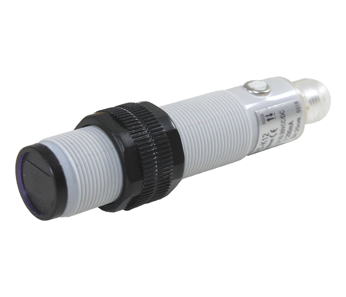 Sensor Fotoelétrico Difuso PNP 20cm - 10/30VCC - NA+ NF - Conexão M12