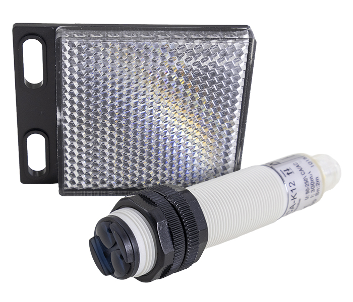 Sensor Fotoelétrico Retroreflectivo 2m - 90/250VCA - 2 Fios - NA - Conexão M12