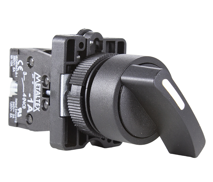 Chave Seletora Knob Longo 2 Posições com Retorno 90º - 22mm 1NA