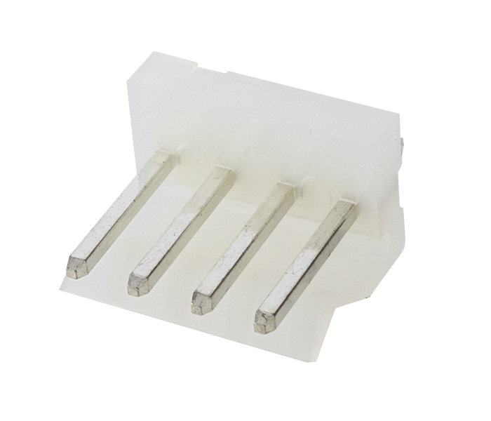 Conector Placa-Cabo - Macho - 4 Vias - 180 Graus - Passo 3,96mm 