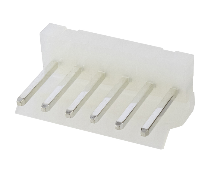 Conector Placa-Cabo - Macho - 6 Vias - 180 Graus - Passo 3,96mm 