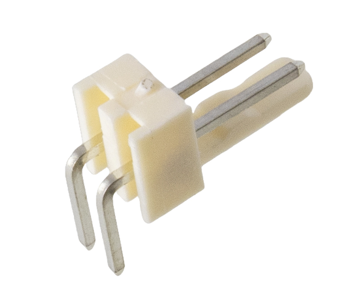 Conector Placa-Cabo - Macho - 2 Vias - 90 Graus - Passo 2,54mm 
