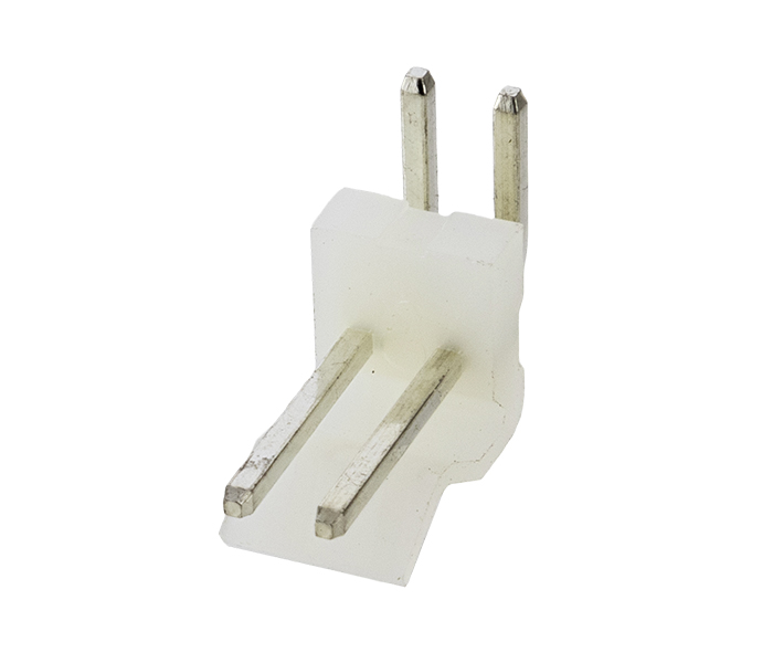Conector Placa-Cabo - Macho - 2 Vias - 90 Graus - Passo 3,96mm 