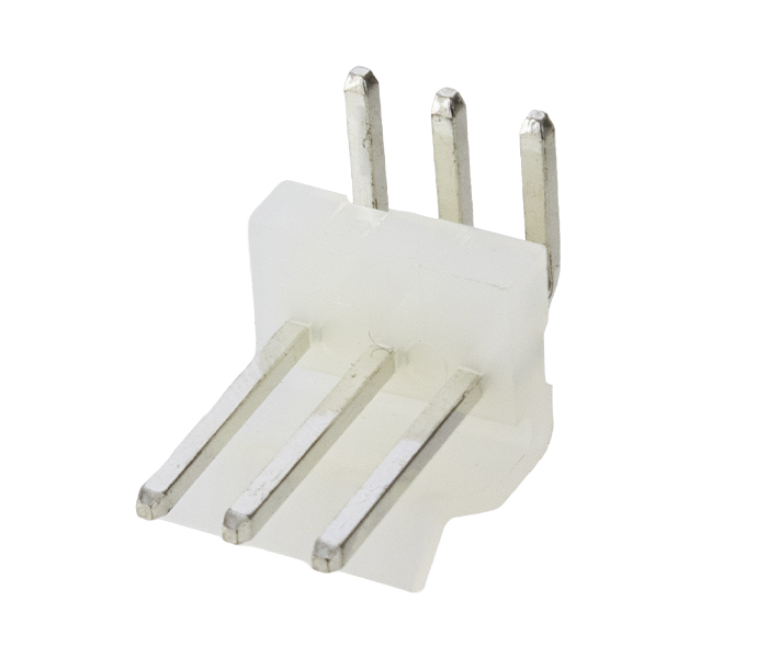Conector Placa-Cabo - Macho - 3 Vias - 90 Graus - Passo 3,96mm 