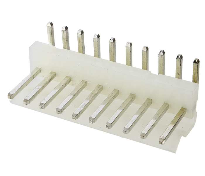 Conector Placa-Cabo - Macho - 10 Vias - 90 Graus - Passo 3,96mm 
