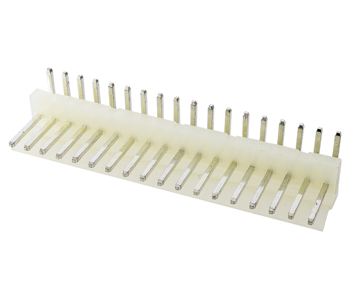 Conector Placa-Cabo - Macho - 18 Vias - 90 Graus - Passo 3,96mm 