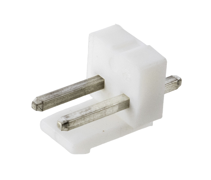 Conector Placa-Cabo - Macho - 2 Vias - 180 Graus - Passo 3,96mm 