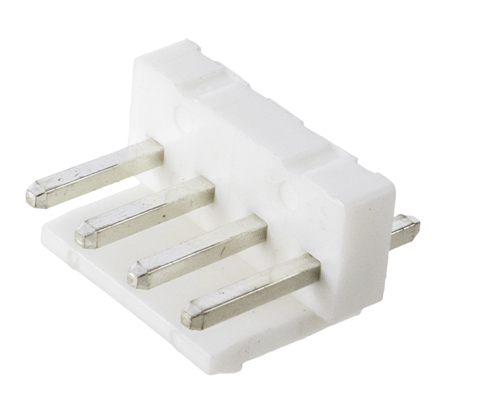 Conector Placa-Cabo - Macho - 4 Vias - 180 Graus - Passo 3,96mm 