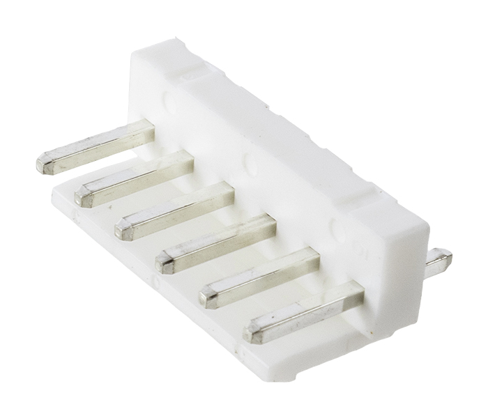Conector Placa-Cabo - Macho - 6 Vias - 180 Graus - Passo 3,96mm 