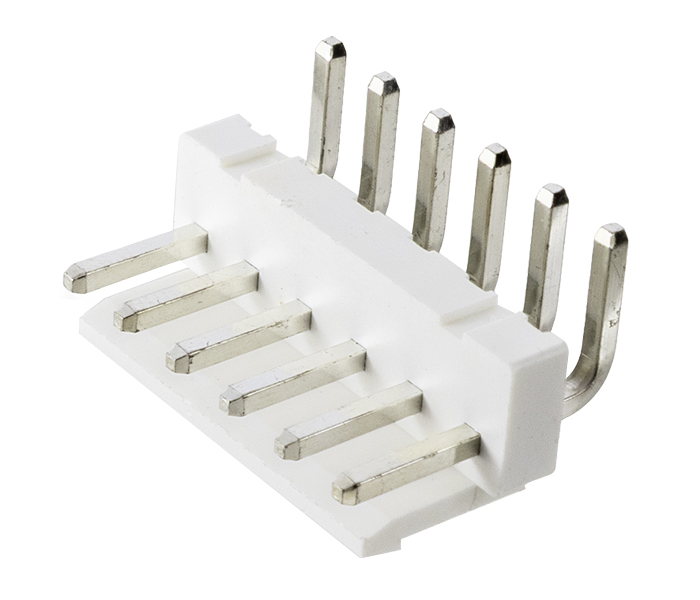 Conector Placa-Cabo - Macho - 6 Vias - 90 Graus - Passo 3,96mm 