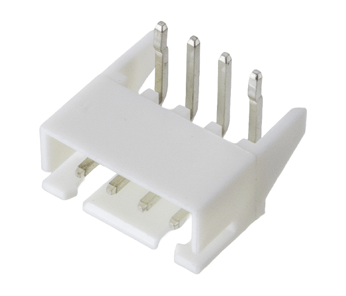 Conector Placa-Cabo - Macho - 4 Vias - 90 Graus - Passo 2,50mm 