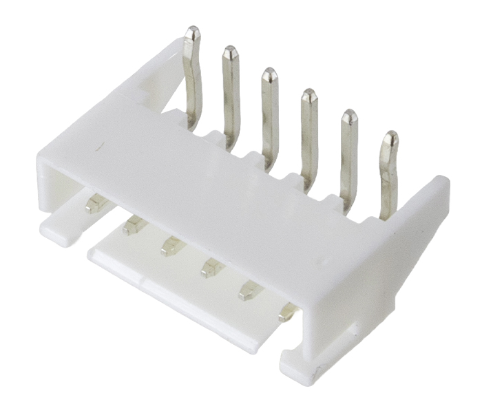 Conector Placa-Cabo - Macho - 6 Vias - 90 Graus - Passo 2,50mm 