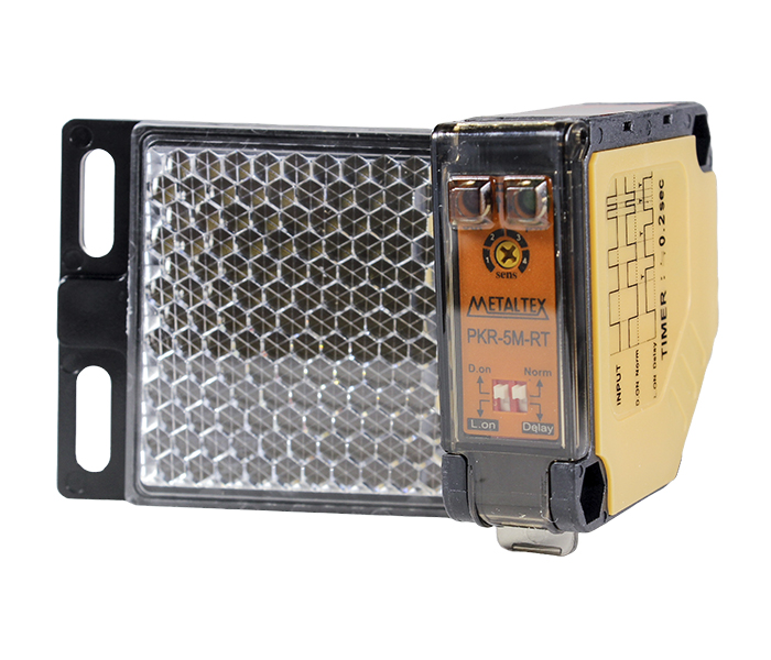 Sensor Fotoelétrico Retroreflectivo com Temporizador - 5m - 90 ~ 260VCA , 20 ~ 30VCC - saída relé