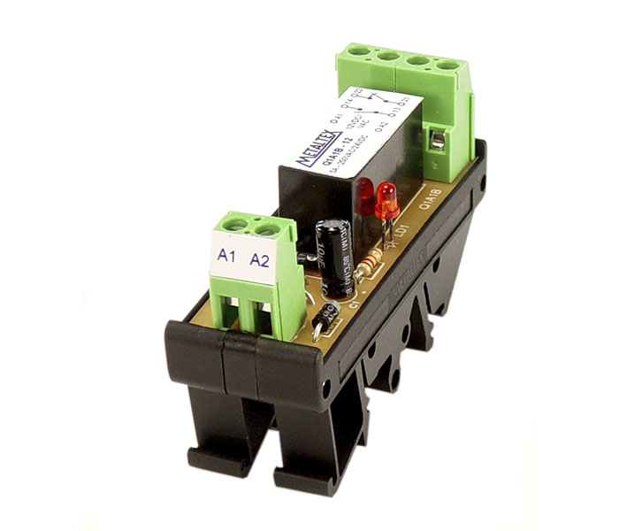Interface a Relé 1NA+1NF 5A - 12VCA/VCA/VCC