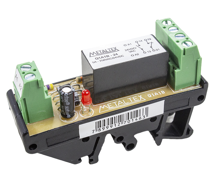 Interface a Relé 1NA+1NF 5A - 24VCA/VCC