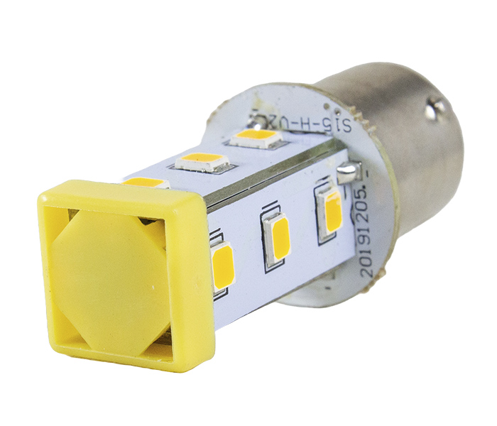 Lâmpada de LED para Soquete BA15S - 24VCA/VCC - Laranja