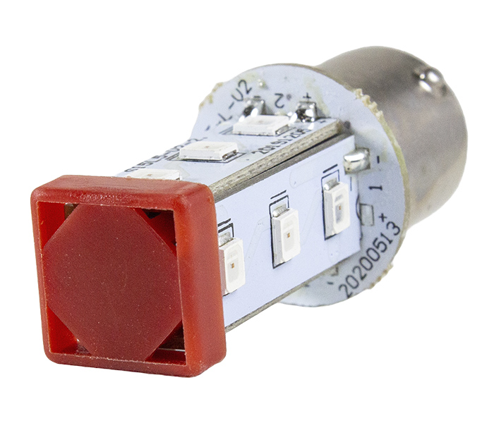 Lâmpada de LED para Soquete BA15S - 24VCA/VCC - Vermelho