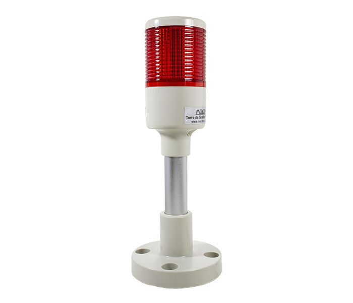 Sinalizador Torre LED 45mm Luz Contínua - 24VCA/VCC - Vermelho