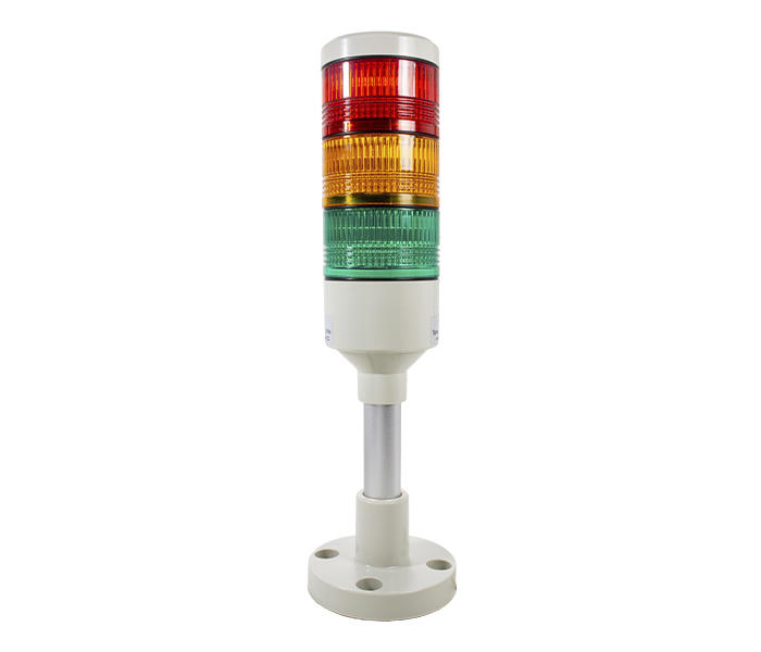 Sinalizador Torre LED 52mm Luz Contínua / Pulsante - 24VCA/VCC - Vermelho / Laranja / Verde