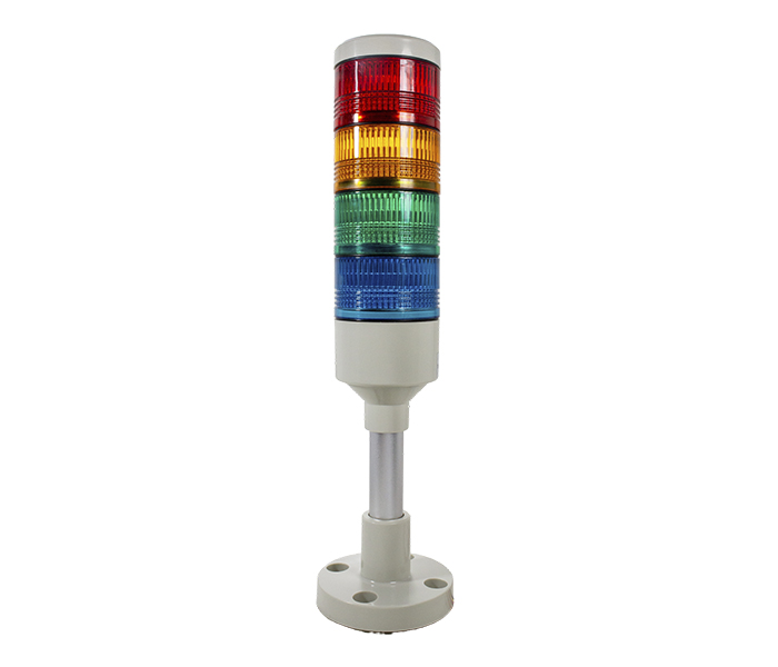 Sinalizador Torre LED 52mm Luz Contínua / Pulsante - 24VCA/VCC - Vermelho / Laranja / Verde / Azul