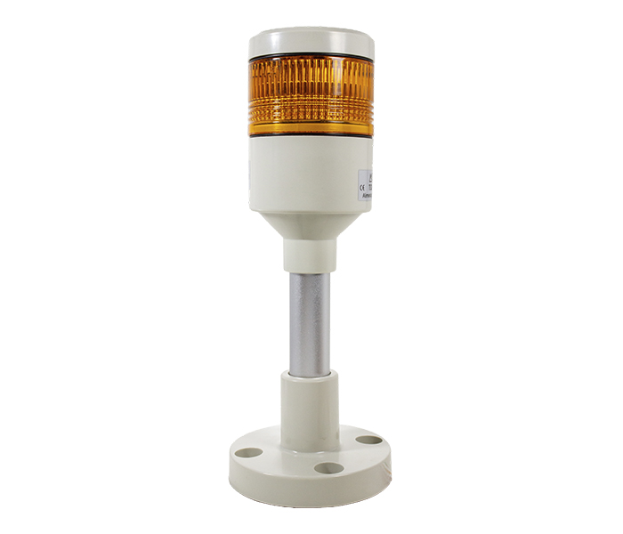 Sinalizador Torre LED 52mm Luz Contínua / Pulsante - 90~250VCA/VCC - Laranja