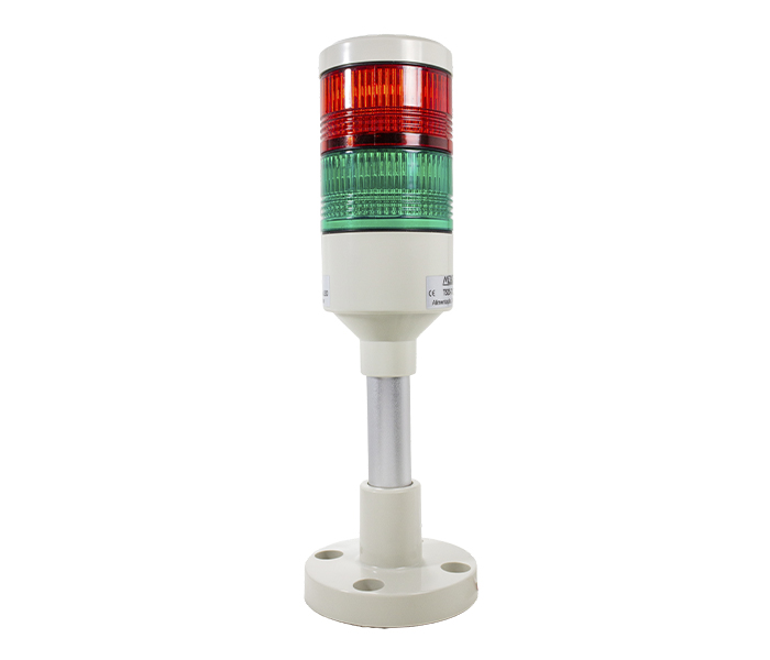 Sinalizador Torre LED 52mm Luz Contínua / Pulsante - 90~250VCA/VCC - Vermelho / Verde