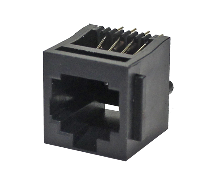 Conector Modular Jack - 8p8C - 180 Graus - Preto