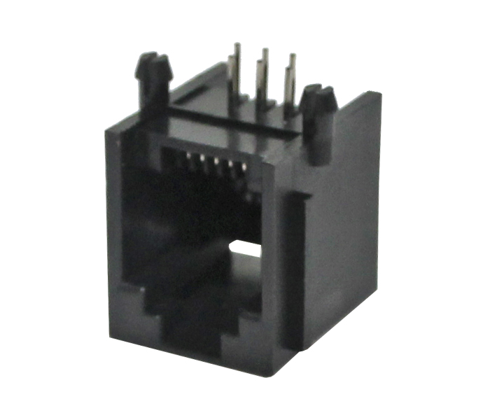 Conector Modular Jack - 6p6c - 90 Graus - Preto