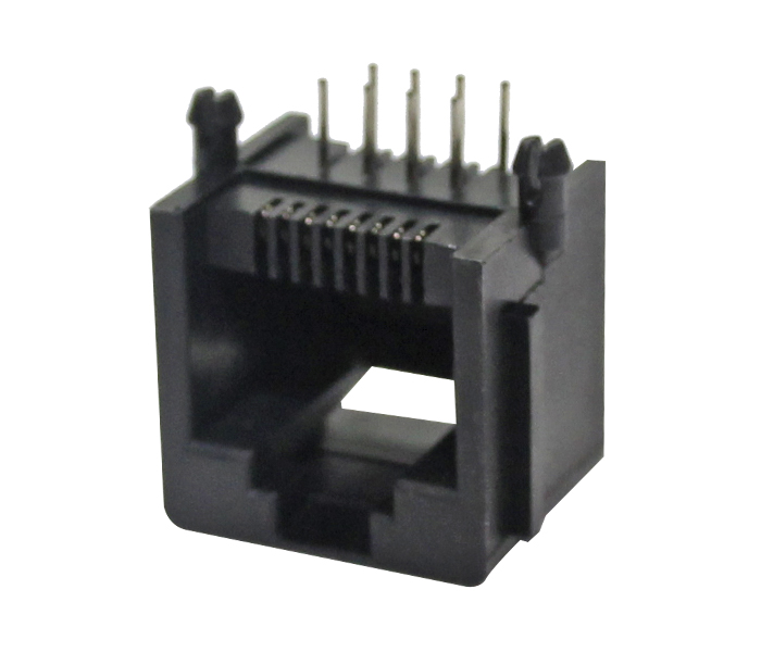 Conector Modular Jack - 8p8c - 90 Graus - Preto