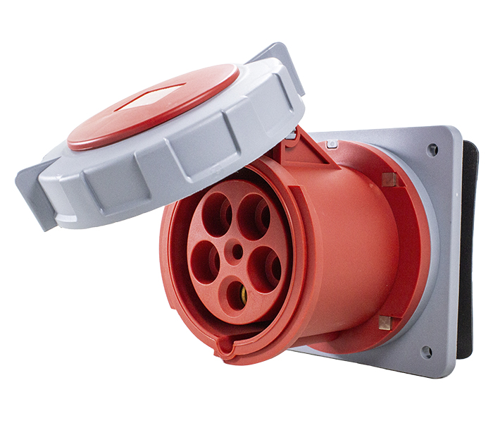 Tomada para Painel 125A 3P+N+E-6H - Vermelho - IP67