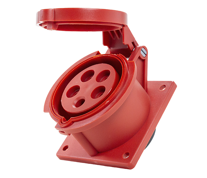Tomada para Painel 16A 3P+N+E-6H - Vermelho - IP44