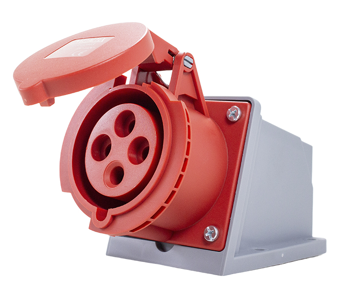 Tomada de Sobrepor 32A 3P+E-6H - Vermelho - IP44