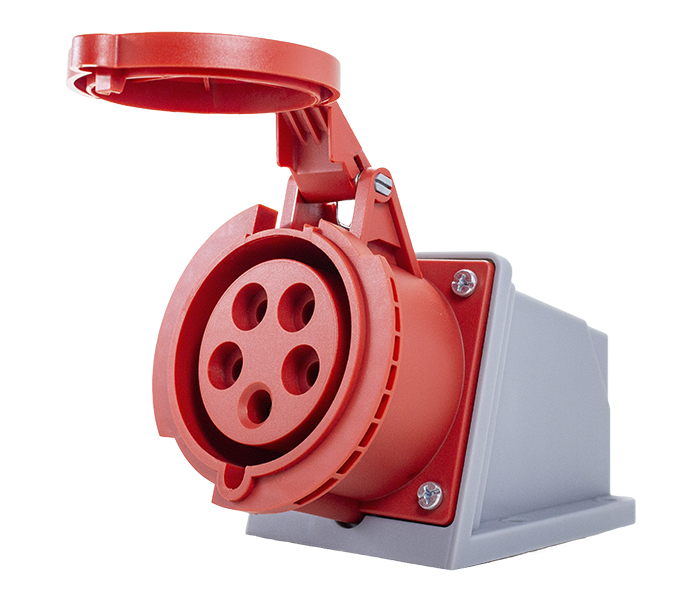 Tomada de Sobrepor 32A 3P+N+E-6H - Vermelho - IP44