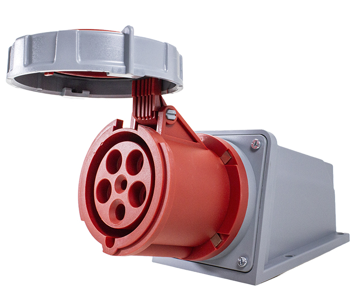 Tomada de Sobrepor 63A 3P+N+E-6H - Vermelho - IP67