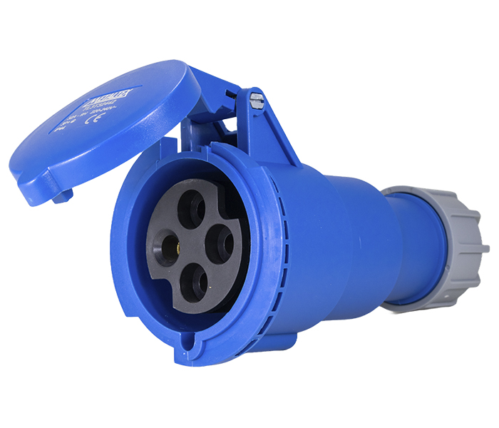Acoplamento Industrial 32A 3P+E-9H - Azul - IP44
