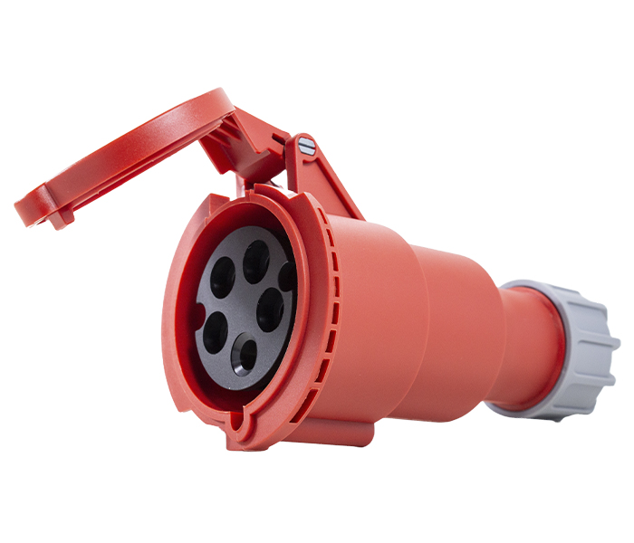 Acoplamento Industrial 32A 3P+N+E-6H - Vermelho - IP44