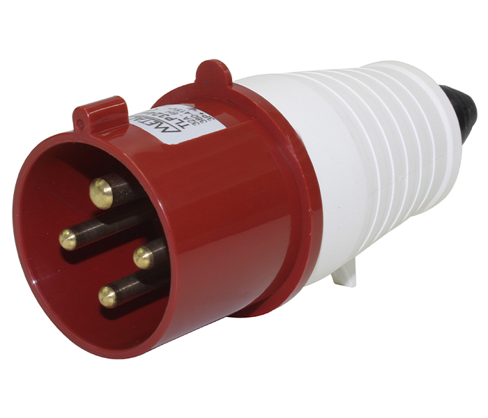 Plugue Macho 32A 3P+E-6H - Vermelho - IP67