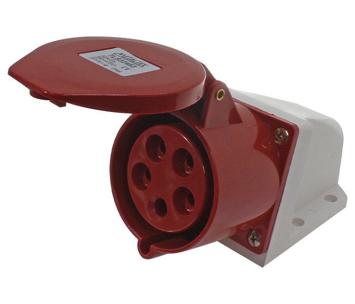 Tomada de Sobrepor 32A 3P+N+E-6H - Vermelho - IP67