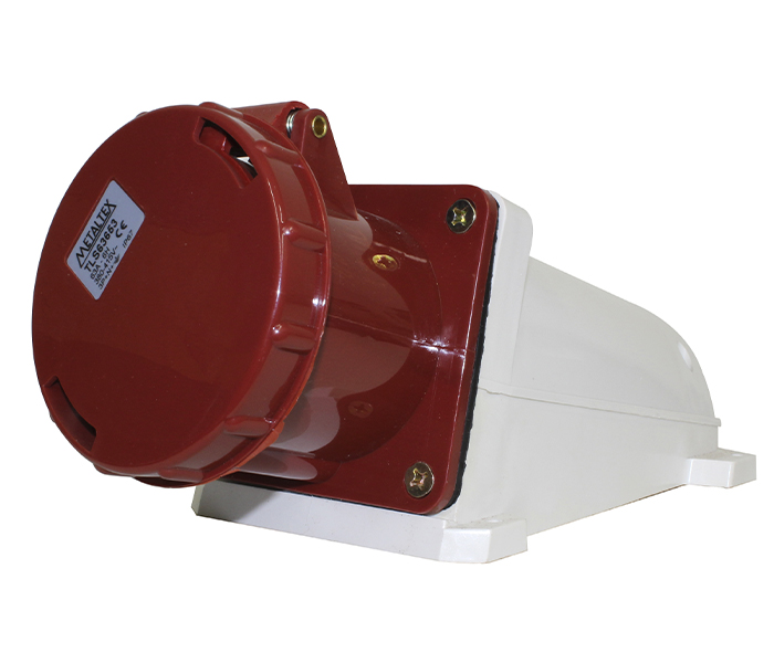 Tomada de Sobrepor 63A 3P+N+E-6H - Vermelho - IP67