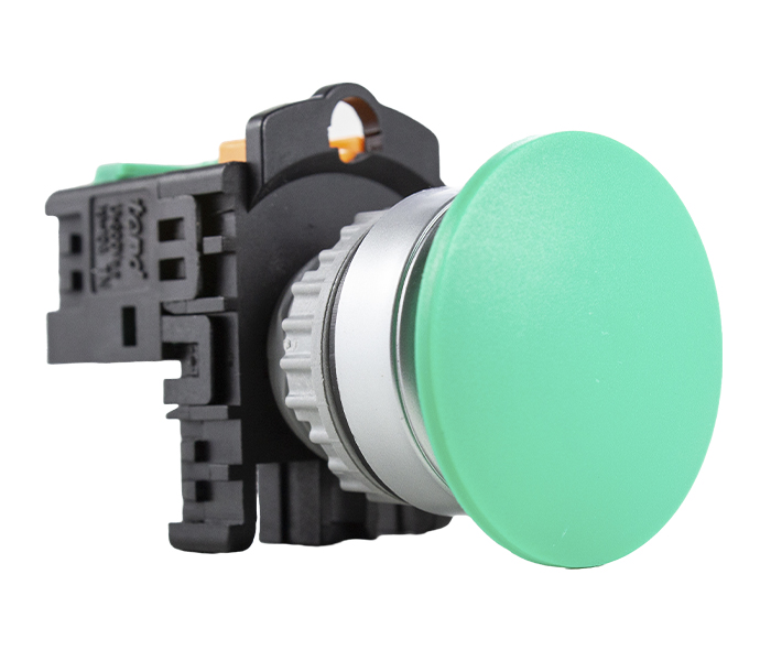 Botão Pulsador Cogumelo 22mm - Verde - 1NA