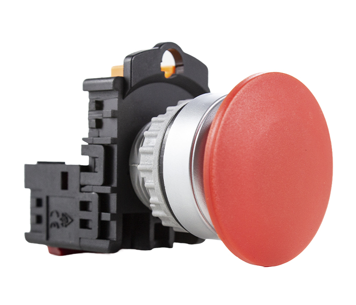 Botão Pulsador Cogumelo 22mm - Vermelho - 1NF