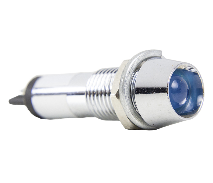 Sinalizador Miniatura LED 8mm - 24VCA/VCC - Azul