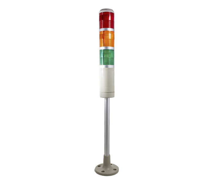 Sinalizador Torre 60mm Luz Contínua / Pulsante - 220VCA - Vermelho / Laranja / Verde