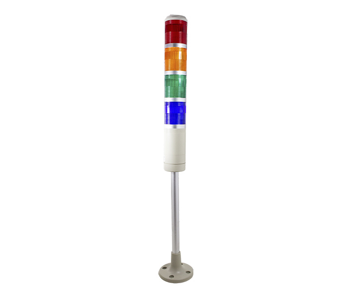 Sinalizador Torre 60mm Luz Contínua / Pulsante - 24VCA/VCC - Vermelho / Laranja / Verde / Azul