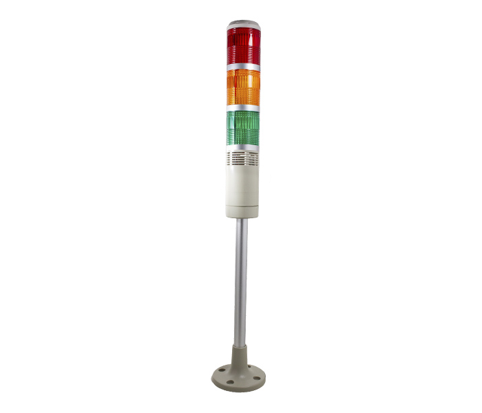 Sinalizador Torre 60mm Luz Contínua / Pulsante - 220VCA - Vermelho / Laranja / Verde
